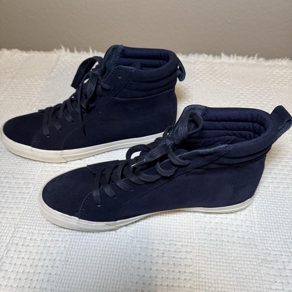 Polo Ralph Lauren Blue Suede GAVEN High Top Sneakers Size 7D